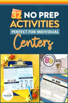 32 No Prep Activities Perfect for Individual Centers 32 No Prep Activities Perfect for Individual Centers
