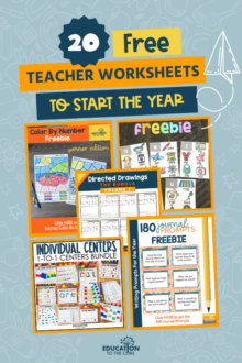 20 Free Teacher Worksheets to Start the Year